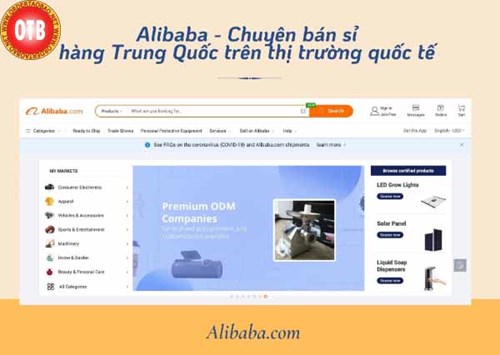 Alibaba - web đặt hàng Trung Quốc uy tín có ngôn ngữ tiếng Anh thuận tiện cho người mua quốc tế và Việt Nam