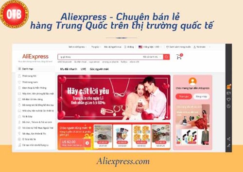 Aliexpress là trang web mua bán hàng Trung Quốc có hỗ trợ tiếng Việt cho người mua hàng Việt Nam