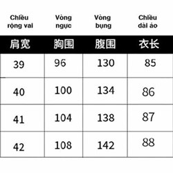 Dịch bảng size quần áo váy Trung Quốc chuẩn nhất 